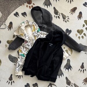 Cat & Jack Kids Hoodie Set - Black, Gray, and Multicolor